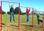 Fitness equipment - playground triple horizontal bars
