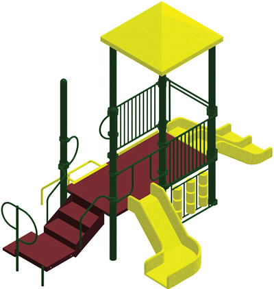 Playground equipment, playground structure, play structure, jungle gym :: Model Tess