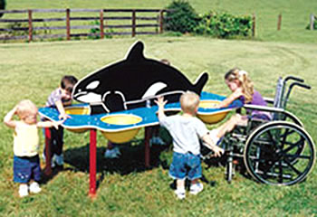 Special needs playground equipment - Whale Sand and Water Table