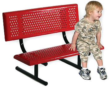 Playground benches, park benches, parkbenches -- kids' model