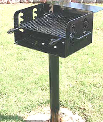 pedestal grills for parks and recreation areas