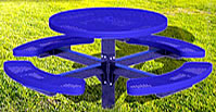 circular picnic tables