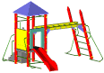 Fort Columbus - Heavy duty residential play structure - Playground equipment and parts