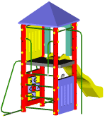 Fort theme play structure - Playground equipment and parts