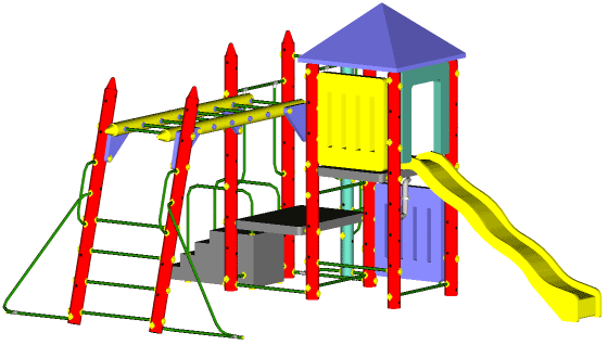 Fort Delaware - Heavy duty residential play structure - Playground equipment and parts