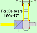 Fort Delaware - Heavy duty residential play structure - Playground equipment and parts