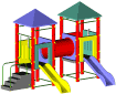 Fort Graham - Heavy duty residential play structure - Playground equipment and parts