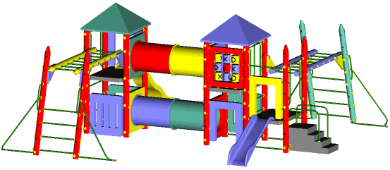 Fort Graham - Heavy duty residential play structure - Playground equipment and parts