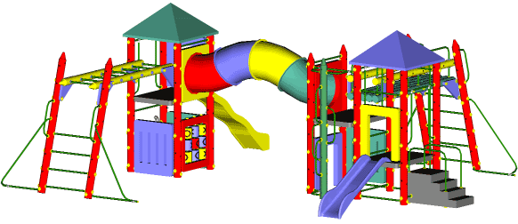 Fort Jupiter - Heavy duty residential play structure - Playground equipment and parts