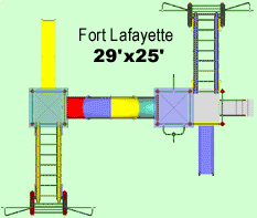 Fort Lafayette - Heavy duty residential play structure - Playground equipment and parts