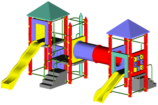 Fort Livingston - Heavy duty residential play structure - Playground equipment and parts