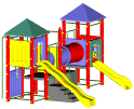 Fort Livingston - Heavy duty residential play structure - Playground equipment and parts