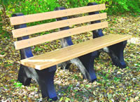 Bench, recycled plastic