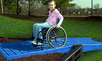 full ada playground ramps for plastic border systems