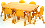 Rectangle classroom tables from BaseLine and Angeles