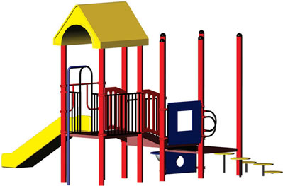 Playground equipment, play structures, commercial playground equipment, playground structures, jungle gyms :: Model Amy