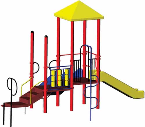 Playground equipment, play structure, playground structure, jungle gym, commercial playground equipment :: Model Mallory