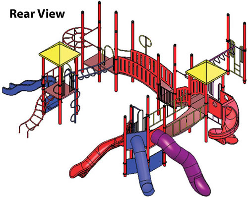 Playground equipment, play structures, playground structures, commercial playground equipment, jungle gym :: Model Thomas