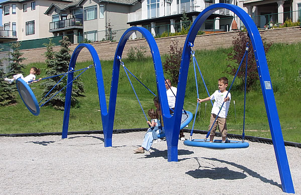 Biggo Trio Swing Set - Playground USA Equipment