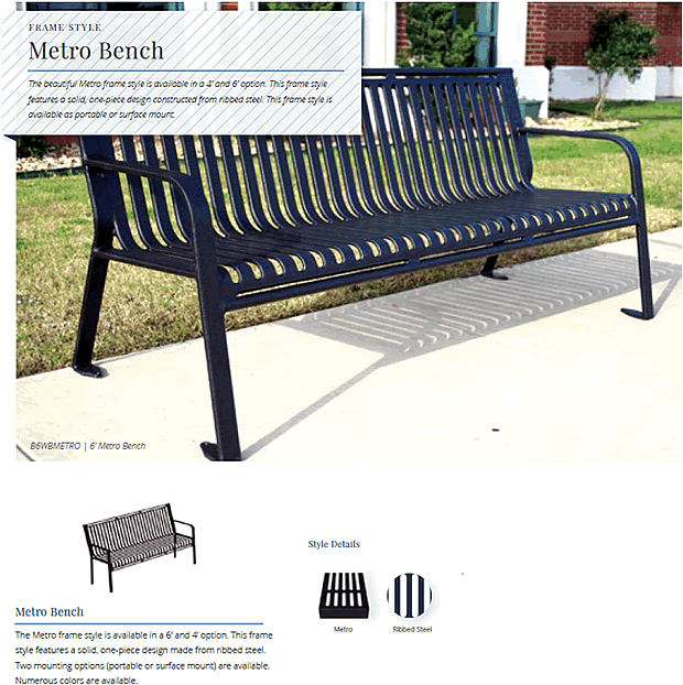 benches with metro style