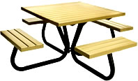 square picnic tables