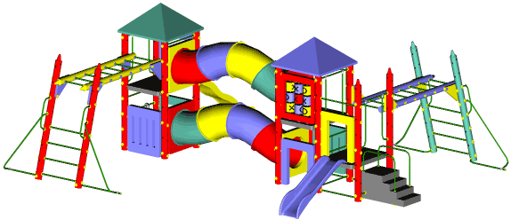 Fort Washington - Heavy duty residential play structure - Playground equipment and parts