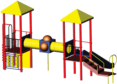 Playground structures, play structures, commercial playground structures, jungle gyms, commercial play equipment :: Model Jesse
